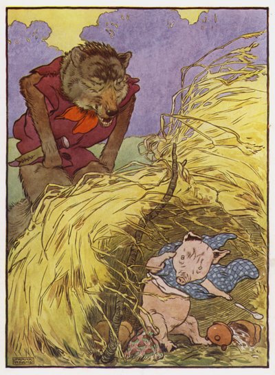 Illustration für Die drei kleinen Schweinchen von Frank Adams
