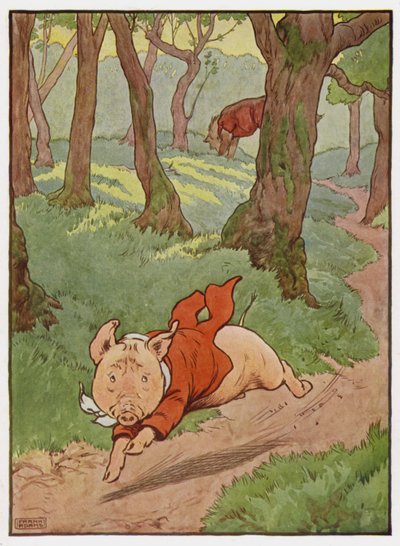 Illustration für Die drei kleinen Schweinchen von Frank Adams