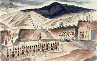 Grüner Mais-Tanz, Santa Domingo, N.M., vor 1932 von Frank Applegate
