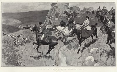 Ein erfolgreicher Tag mit den Devon und Somerset Staghounds auf Exmoor (Lithografie) von Frank Craig