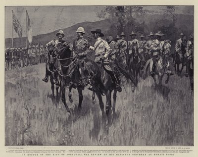 Zu Ehren des Königs von Portugal, die Parade an seinem Geburtstag in Komati Poort von Frank Craig