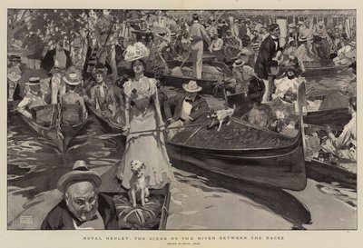 Royal Henley, die Szene auf dem Fluss zwischen den Rennen von Frank Craig