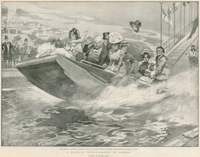 Die große kanadische Wasserrutsche auf der Great Britain Exhibition in Earl