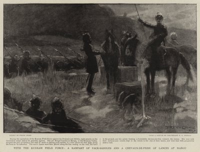 Mit der Kurram-Feldtruppe, eine Rampe aus Packsätteln und ein Chevaux-de-Frise aus Lanzen in Hangu von Frank Craig