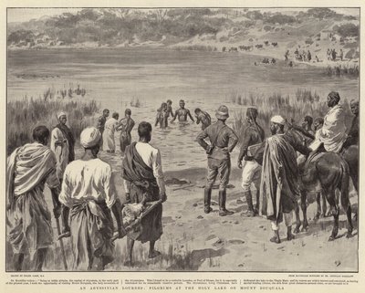 Ein abessinisches Lourdes, Pilger am Heiligen See auf dem Berg Zouquala von Frank Dadd