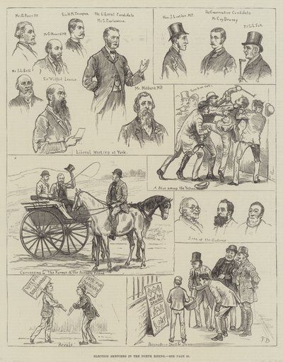 Wahlskizzen im North Riding von Frank Dadd