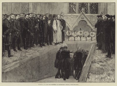 Beerdigung von Lord Beaconsfield in der Kirche von Hughenden, High Wycombe von Frank Dadd