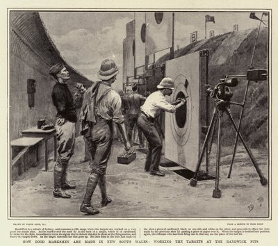Wie gute Schützen in New South Wales gemacht werden, die Ziele an den Randwick Pits bearbeiten von Frank Dadd