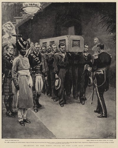 Beginn der ersten Etappe der letzten traurigen Reise von Frank Dadd