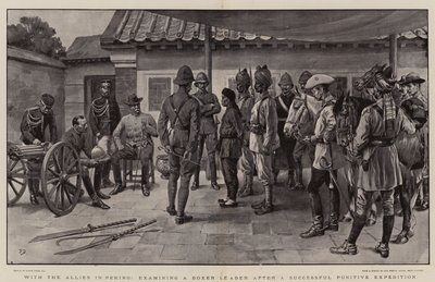 Mit den Alliierten in Peking, Untersuchung eines Boxerführers nach einer erfolgreichen Strafexpedition von Frank Dadd
