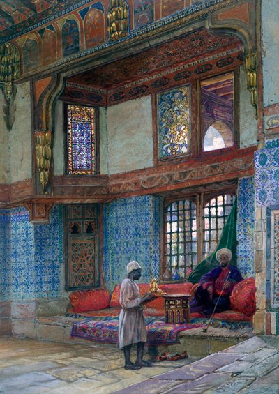 Nische im Empfangsraum des Hauses von Mufti Scheich El Mahadi, Kairo, 1873 von Frank Dillon