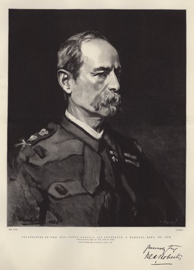 Berühmtheiten des Tages, Generalleutnant Sir Frederick S. Roberts, Baronet, VC, GCB von Frank Holl