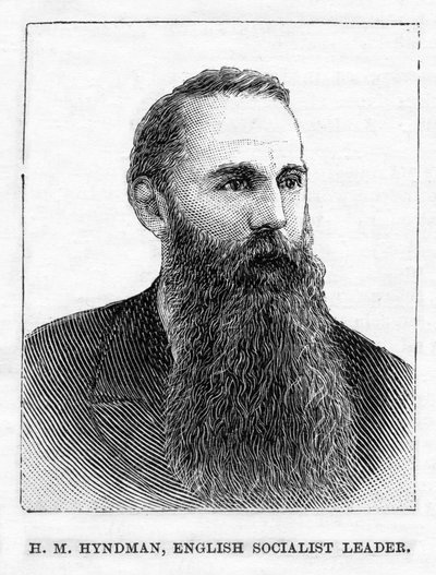 H.M. Hyndman, Gründer der ersten britischen sozialistischen Partei, Illustration aus 