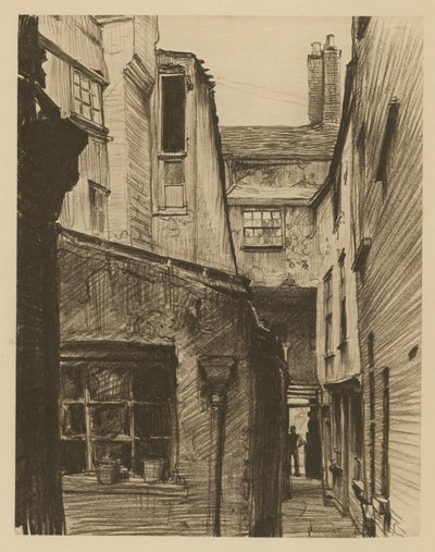 Das alte Pferd und der Stallmeister, Rückseite von Holborn Above Bars, London von Frank Lewis Emanuel