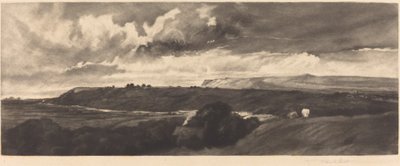 Eine Straße in Yorkshire von Frank Short, after Peter De Wint