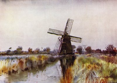 Norfolk Broads: Entwässerungsmühle bei Barton, Herbst von Frank Southgate