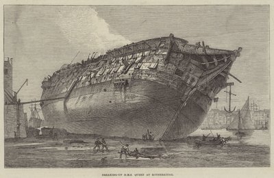 Abwracken der HMS Queen in Rotherhithe von Frank Watkins