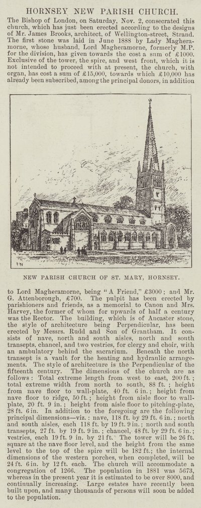 Neue Pfarrkirche St. Mary, Hornsey von Frank Watkins