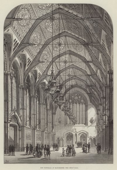 Neues Rathaus in Manchester, die Große Halle von Frank Watkins