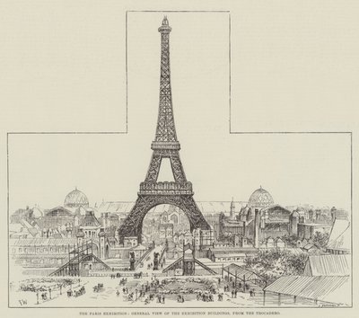 Die Pariser Ausstellung, Gesamtansicht der Ausstellungsgebäude vom Trocadero von Frank Watkins