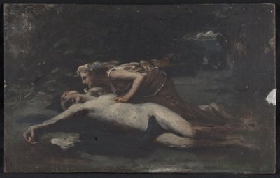 Pyramus und Thisbe, ca. 1875 von François Alfred Delobbe