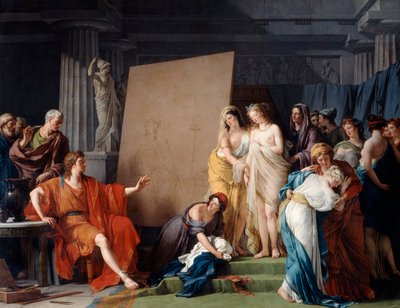 Zeuxis wählt ein Modell aus den schönen Mädchen von Croton, 1789 von François André Vincent