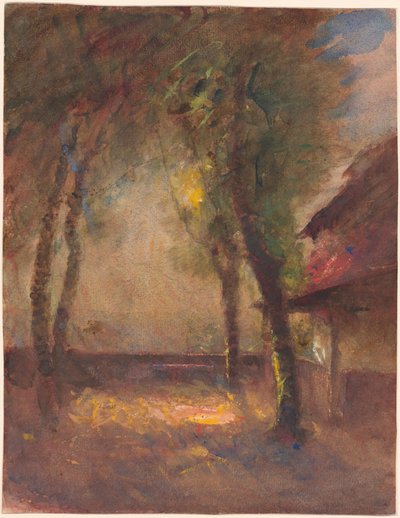 Die Terrasse des Ravier-Hauses in Morestel von François Auguste Ravier