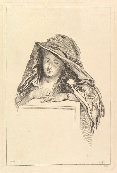 Büste einer Frau mit Kapuzenmantel, 18. Jahrhundert von François Boucher