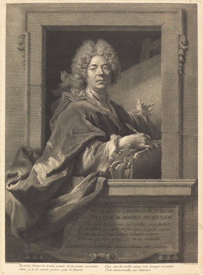 Nicolas de Largilliere von François Chereau I after Nicolas de Largillierre