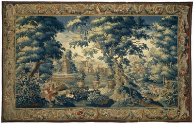Parklandschaft mit sitzendem Paar und ruhenden Jägern von François Coppens