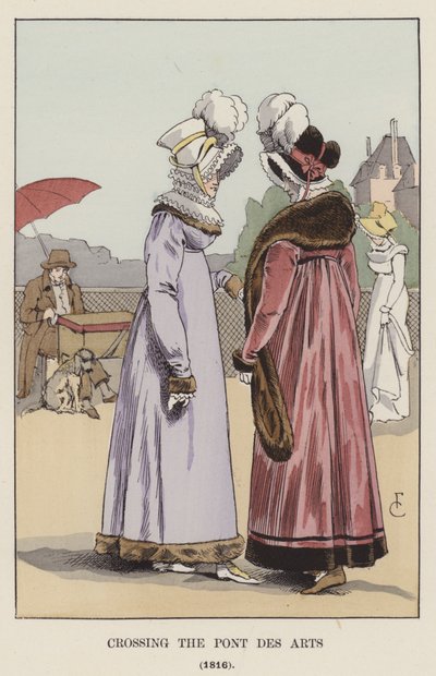 Überquerung der Pont des Arts, 1816 von François Courboin