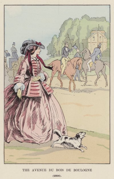 Die Avenue du Bois de Boulogne, 1856 von François Courboin