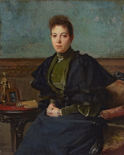 Porträt von Vera Kharitonenko von Francois Flameng