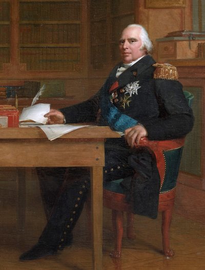 König Louis XVIII in seinem Arbeitszimmer in den Tuilerien von François Gérard