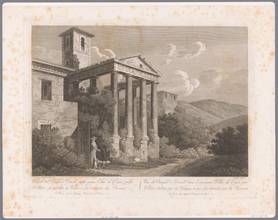 Gezicht op de Tempel van Hercules in Cori bij Velletri von François Morel