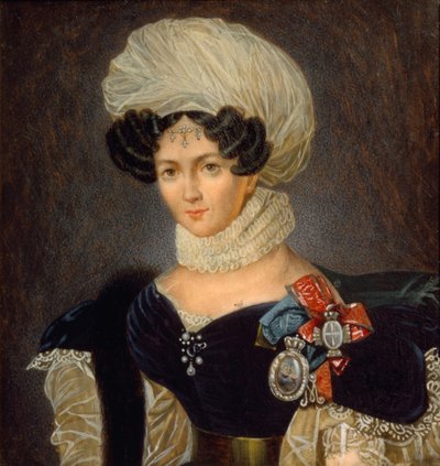 Porträt von Prinzessin Tatyana Vasilyevna Golitsyna 1783-1841, 1830er Jahre von François Nicolas Riss