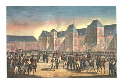 Napoleons Abreise aus Fontainebleau, 20. April 1814, ca. 1850 von François Pigeot