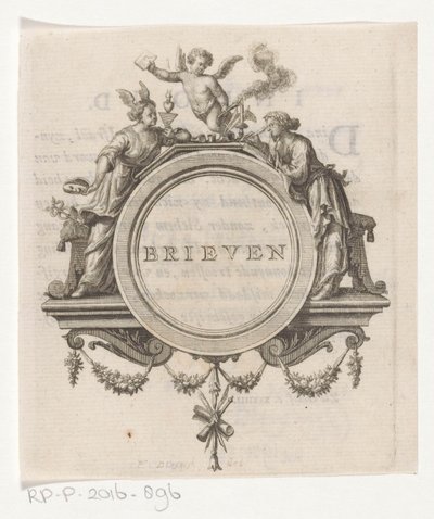 Allegorische Figur und schreibende Frau von François van Bleyswijck