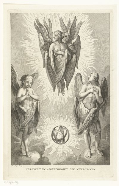 Drei Seraphim in verschiedenen Gestalten (Verscheidene afbeeldingen der Cherubinen) von François van Bleyswijck