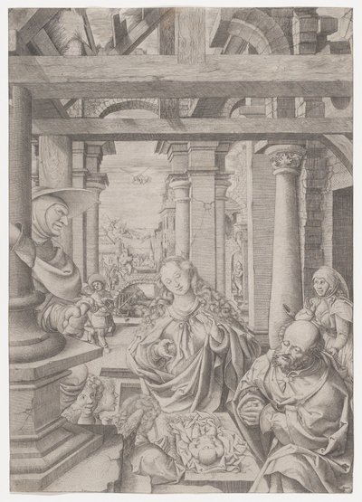 Die Anbetung der Hirten, ca. 1522-25 von Frans Crabbe van Espleghem