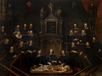 Die Anatomie-Lektion des Doktors Joannes van Buyten im Chirurgenzimmer in Antwerpen von Frans Denys