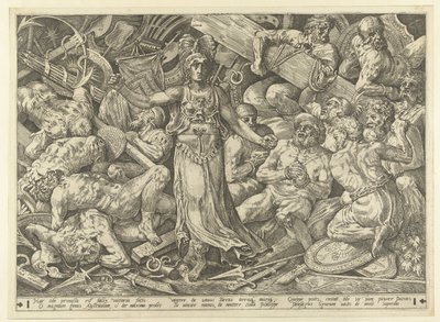 Victoria umgeben von Gefangenen und Trophäen von Frans Floris (I)