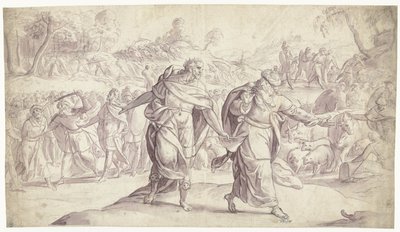 Josua lässt die fünf Könige der Ammoniter hinrichten (Historie von Josua) von Frans Francken (I)