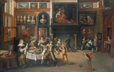 Abendessen im Haus des Bürgermeisters Rockox von Frans Francken the Younger