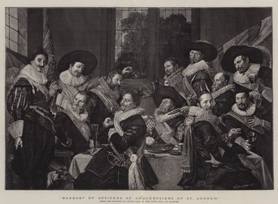Bankett der Offiziere der Arkebusiere von St. Andreas von Frans Hals