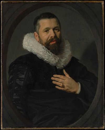 Porträt eines bärtigen Mannes mit Halskrause von Frans Hals