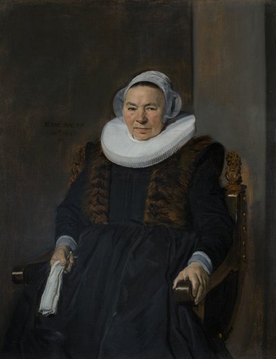 Porträt einer älteren Frau, traditionell genannt Mevrouw Bodolphe von Frans Hals