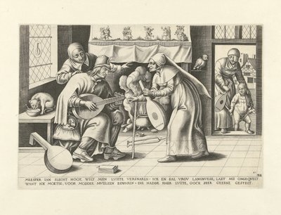 Meister Jan Slechthoofd (Allegorische Szenen flämischer Sprichwörter in Bezug auf Faulheit) von Frans Huys