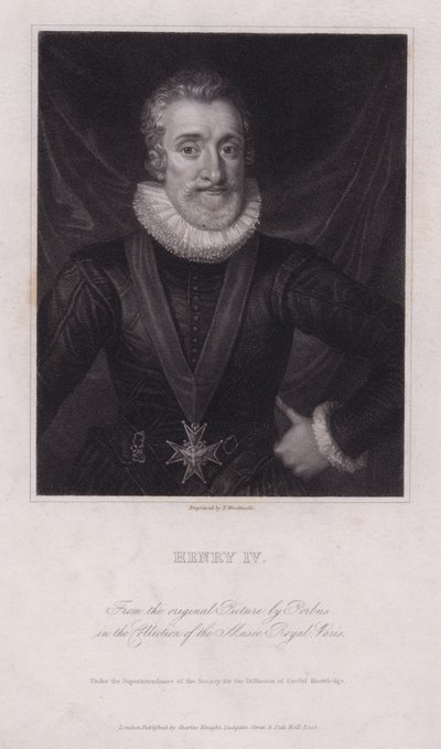 Heinrich IV., König von Frankreich (Stich) von Frans II (after) Pourbus