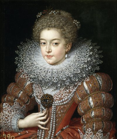 Porträt von Königin Elisabeth von Frankreich, Königin von Spanien von Frans II Pourbus